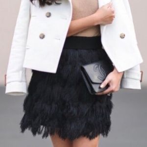 Banana republic black fringe skirt.Sz M
